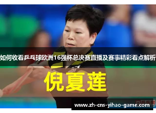 如何收看乒乓球欧洲16强杯总决赛直播及赛事精彩看点解析